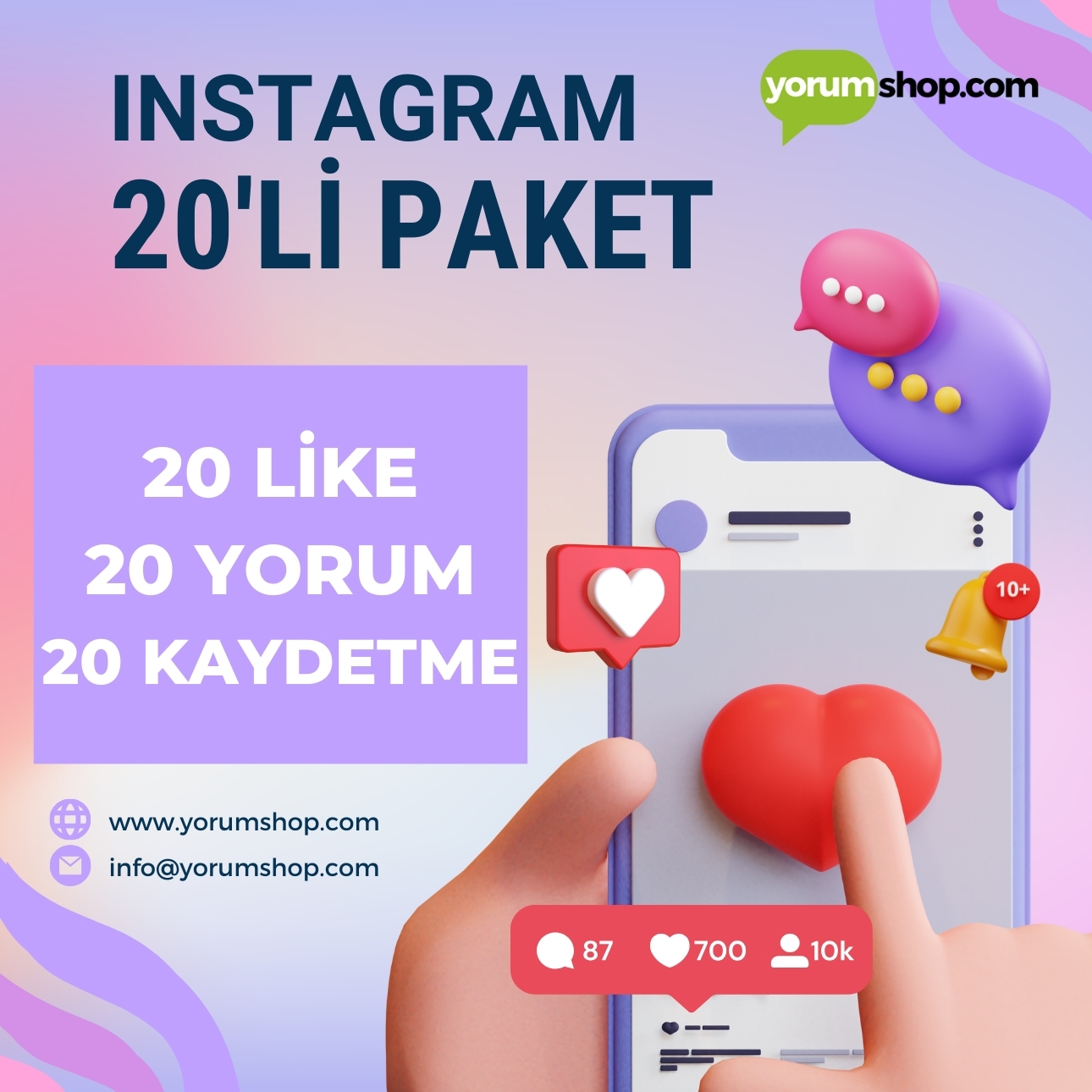 Instagram 20'li Paket